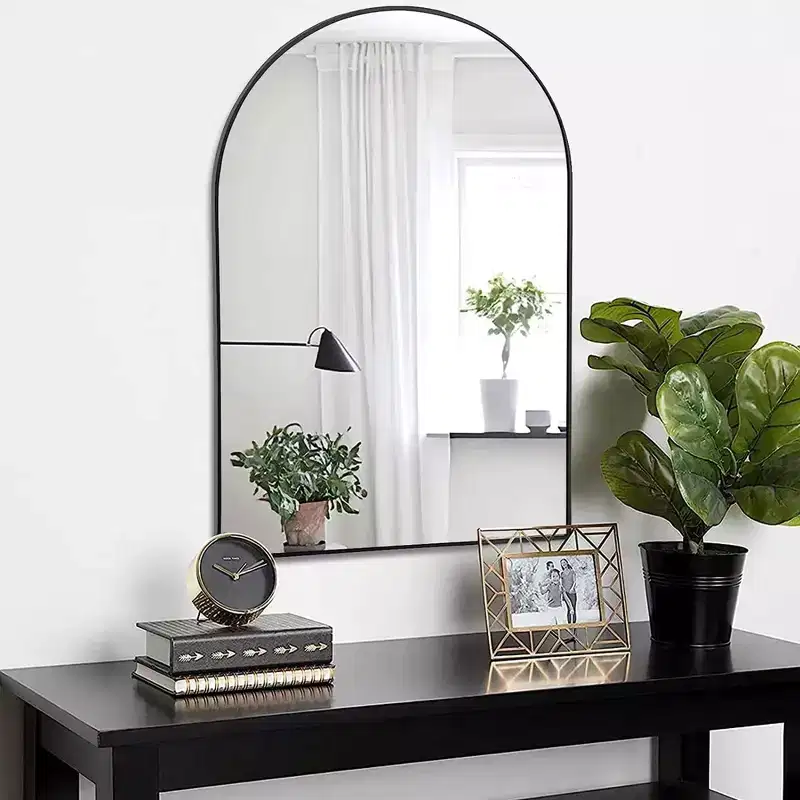 Modern Aluminium Arched Bathroom Wall Mirror, 24