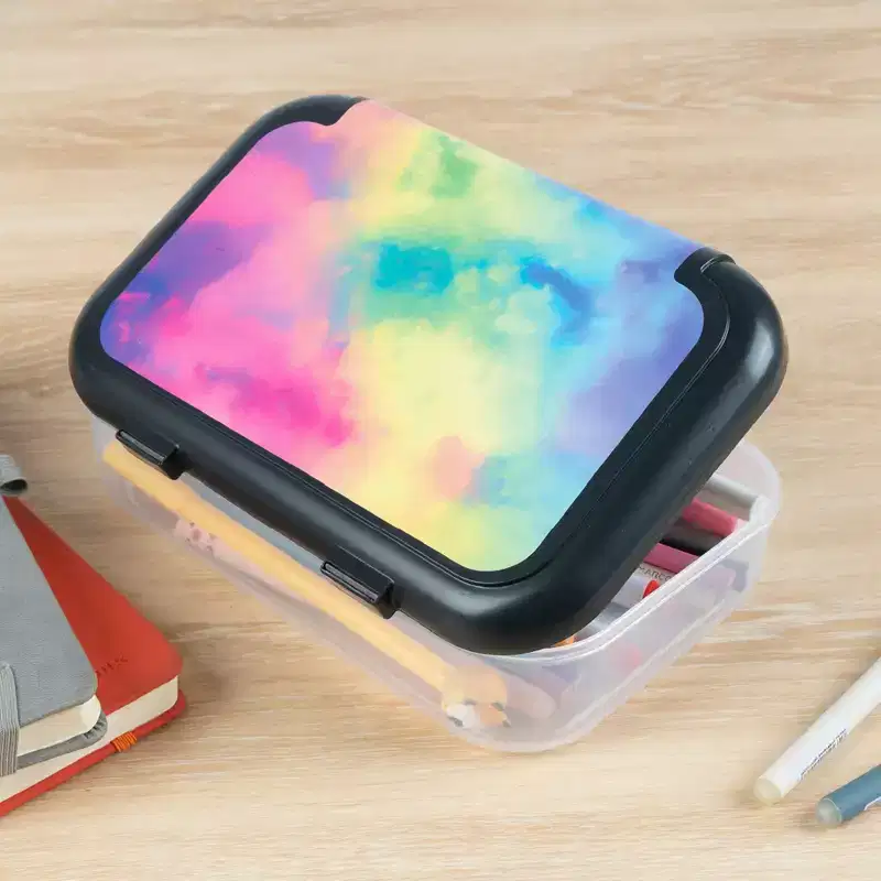 Recycled Plastic Pencil Box - Rainbow - Large Capacity Case, Kids