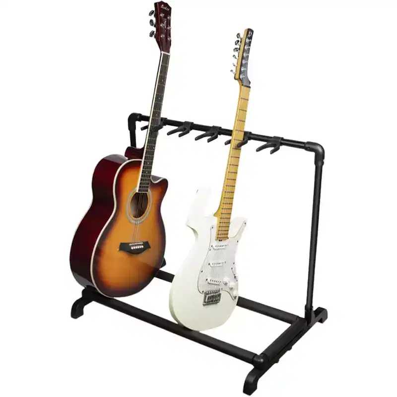 Multi Guitar Stand Rack, Folding Multiple Guitars Stand, Portable Guitar Holder, Guitar Display Holder for Guitar & Bass (5 Holder/7 Holder)