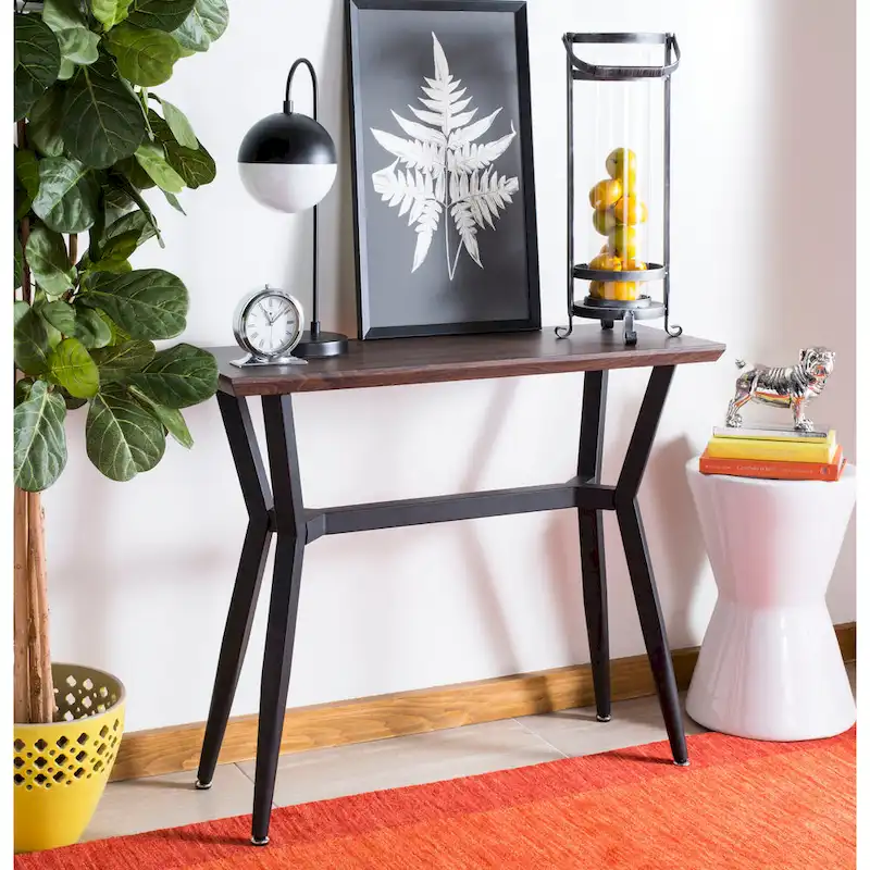 SAFAVIEH Andrew Brown/ Black Console Table - 39W x 14D x 31H