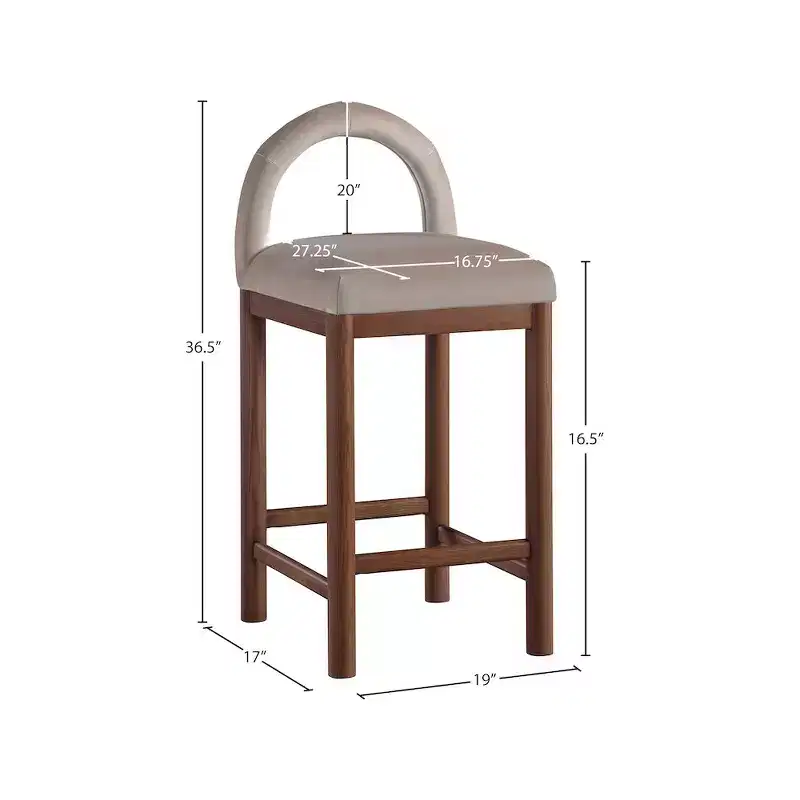 Velvet Counter Stool