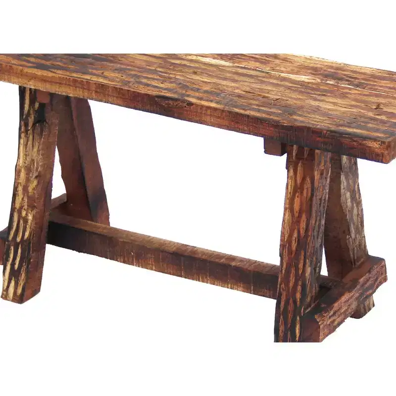 Royal Hampton Wooden Garden Patio Bench With Retro Etching