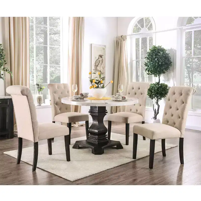 5pc Buckley Dining Set - HOMES: Inside + Out: Marble Top