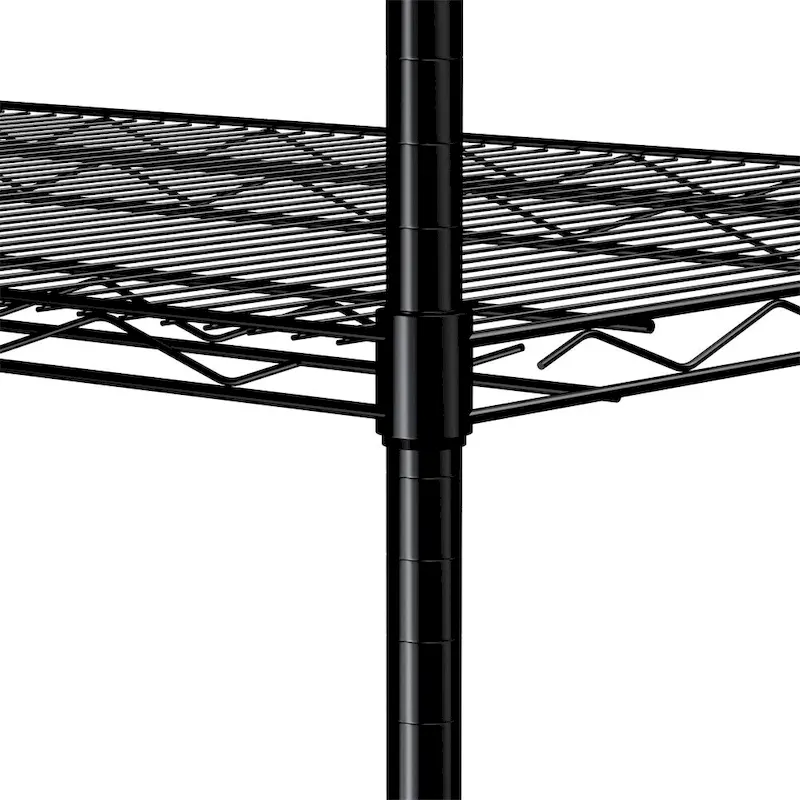 5 Tier Steel Heavy Duty Adjustable Shelves with Wheels and Feet