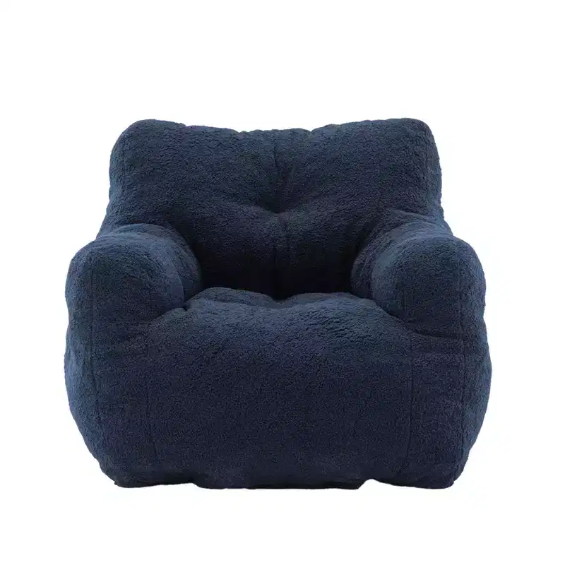 Fluffy Bean Bag Chair, Memory Foam Lazy Sofa, Wear-Resistant Accent Chair for Living Room, Balcony, Office