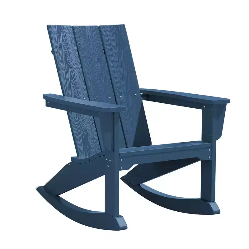 HYLEORY HDPE Plastic Rocking Adirondack Chair