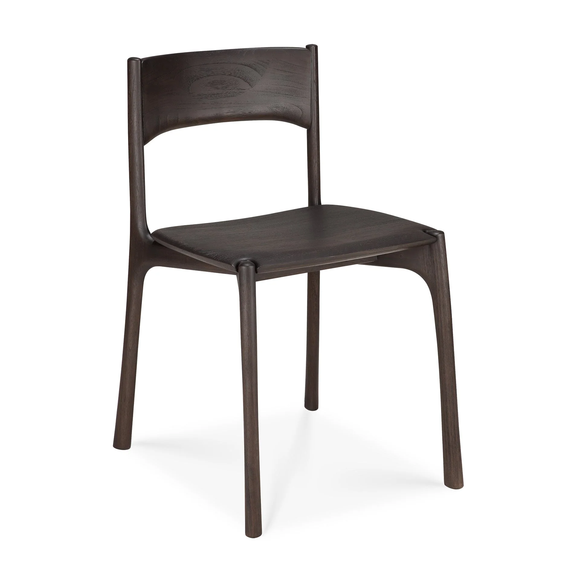 Natural Teak Dining Chair with Hand-Polished Imperfect Finish for Dining Rooms