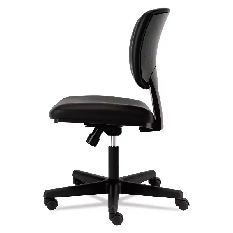HON Volt Series Leather Task Chair, Supports Up to 250 lb, 18 to 22.25 Seat Height, Black
