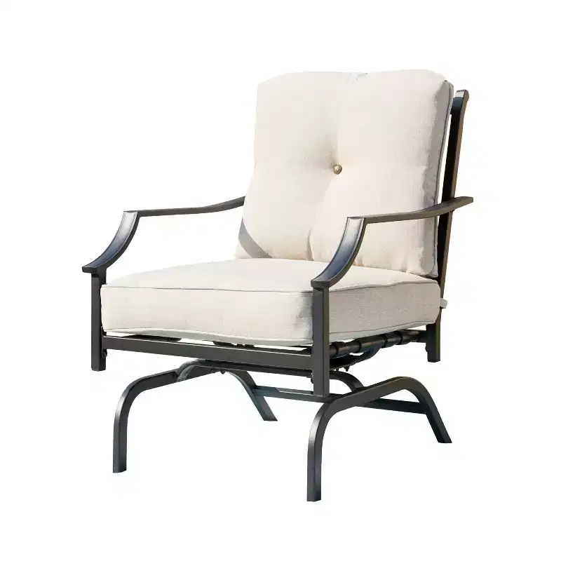 2pk Steel Patio Accent Chairs - Lokatse