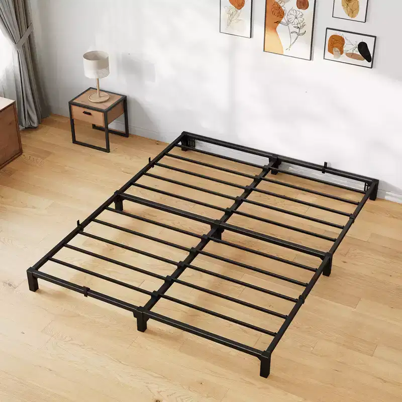 Full Metal Bed Frame, 14 High Platform Bed Frame, Heavy Duty 800Lbs Capacity, No Box Spring, No Screws Needed with Reinforced Slats, Easy Assembly