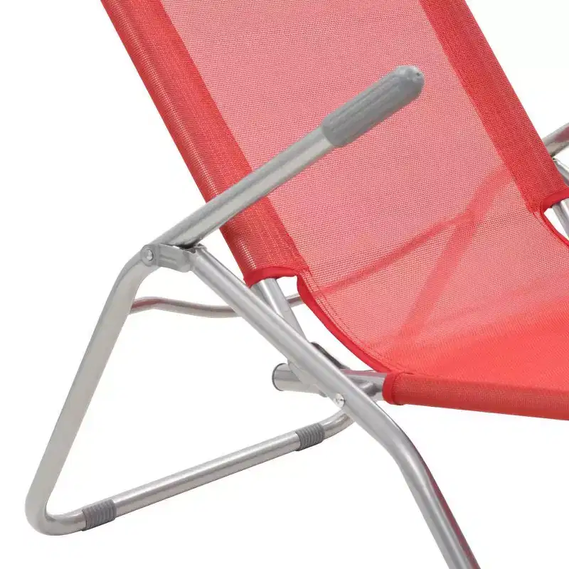 vidaXL Sun Lounger Set of 2 Powder-coated steel, Textilene Standard