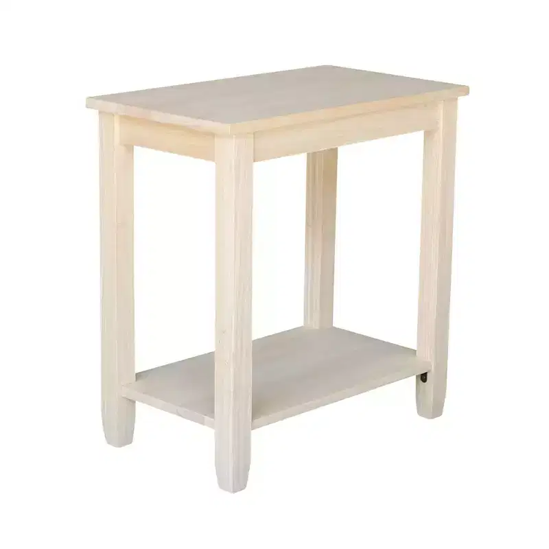 Accent Table: Durable Parawood, Rectangle, Shelf Storage