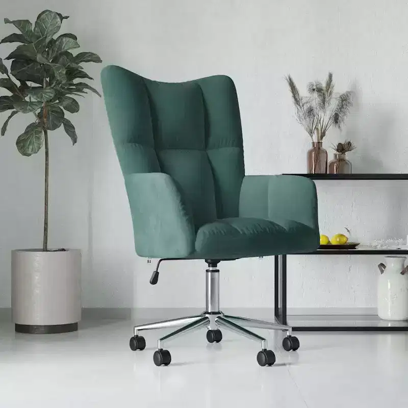 Relaxing Chair Light Gray Velvet