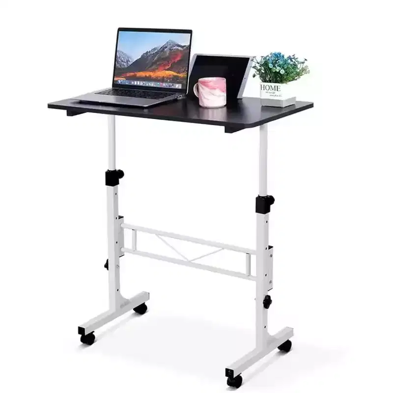 Standing Desk Adjustable Height Desk - Small Mobile with Wheels, Portable Laptop Table, 31''-43'' Range for Home Office, Classroom (32'' x 16'' Black)