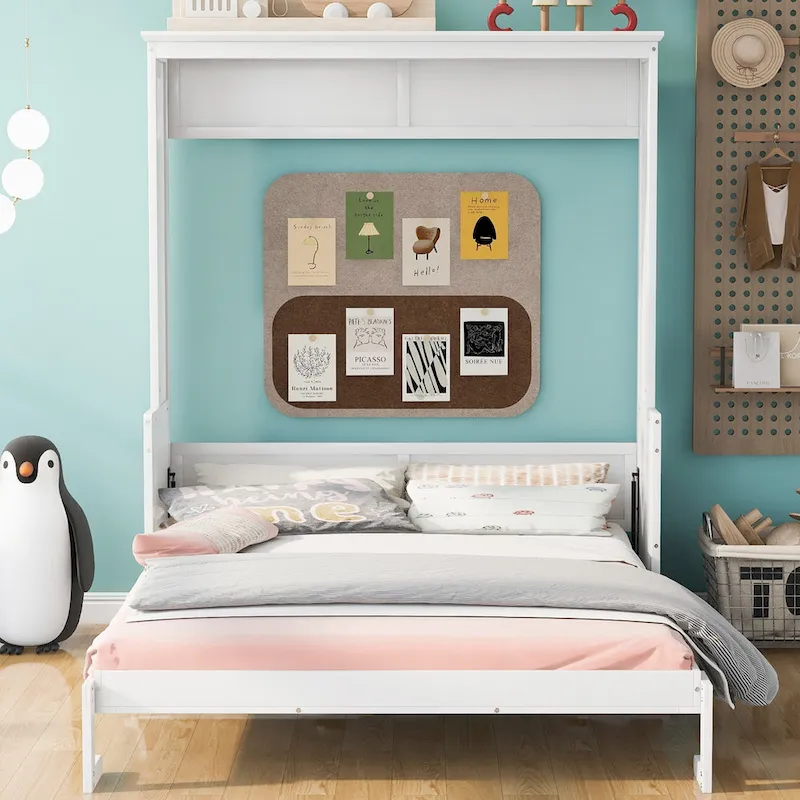 Queen Size Murphy Bed with Shelf