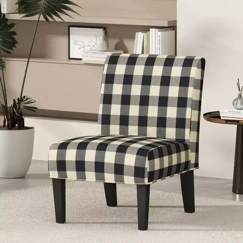 GDFStudio Abner Contemporary 22 D Slipper Pattern Accent Chair