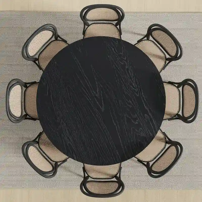 Solid Wood Round Dining Table 4-6 People