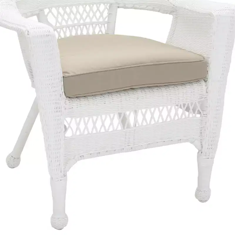 HomeStock Zen Zone Chair Set of 2, Durable Resin Wicker, Weather-Resistant with Cushions