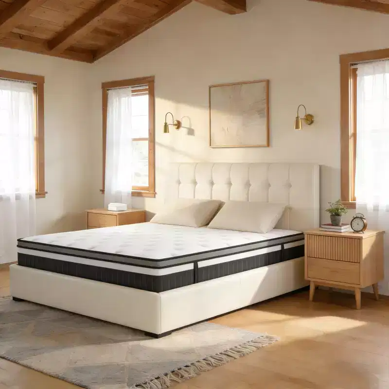 14 Inch King Mattress, Gel Memory Foam & Individually Wrapped Pocket Coils, Cooling,Medium Firm, CertiPUR-US Certified, Mattress in a Box
