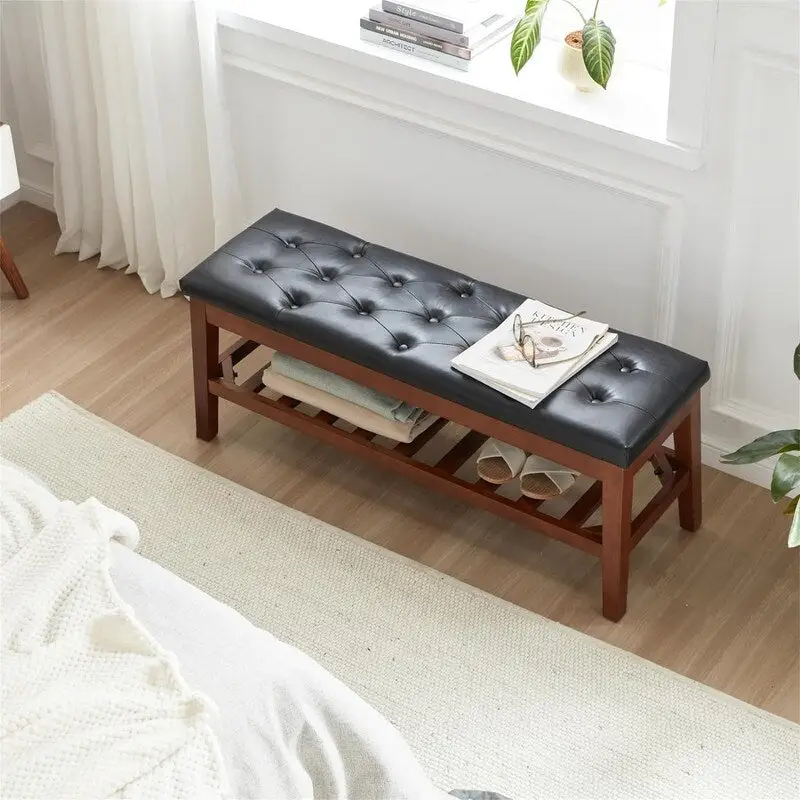 Shoe Bench Entryway - 43.3D x 14W x 18H
