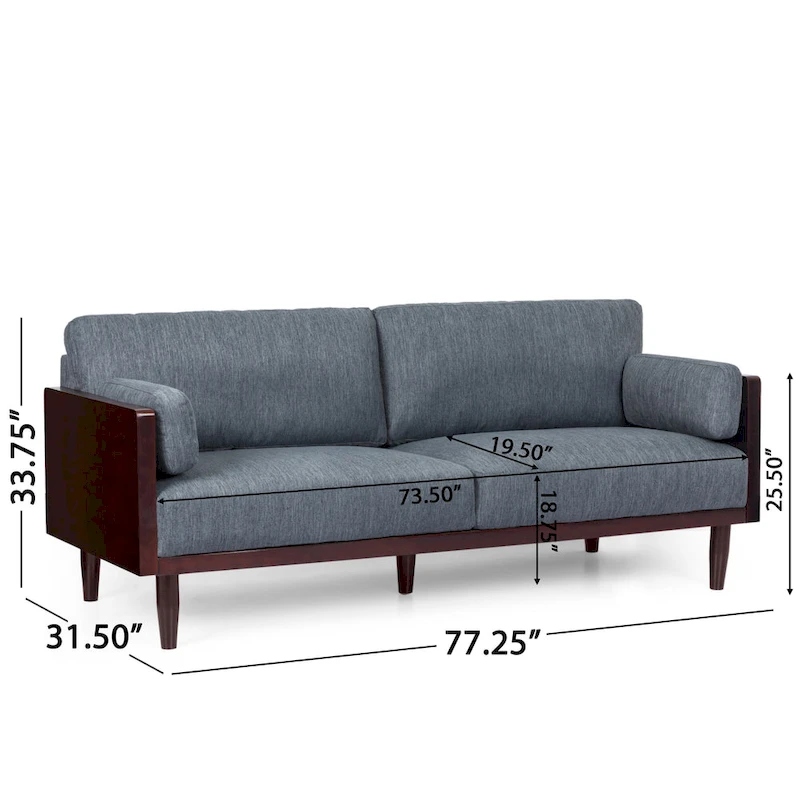 Sofia Upholstered 3-seater Sofa by Christopher Knight Home