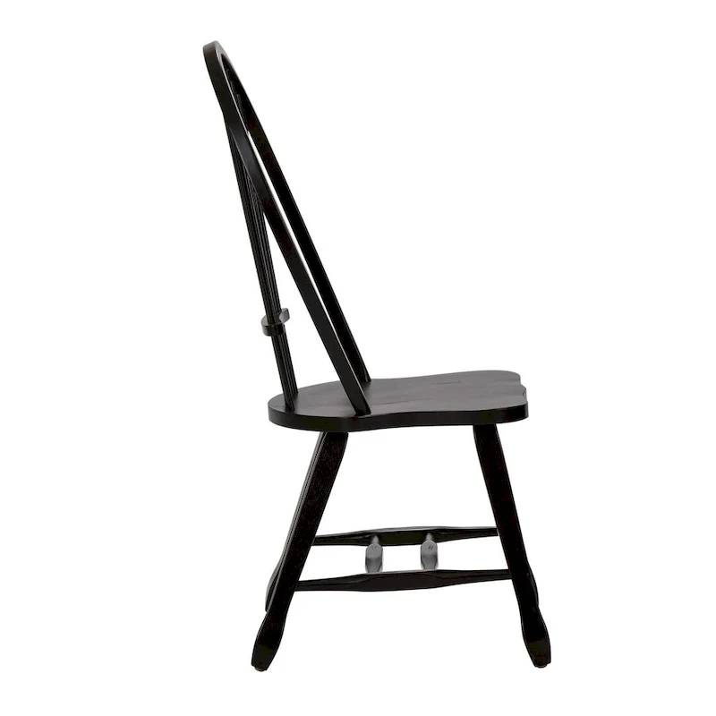 Treasures Rustic Black Sheaf Back Dining Chair (Set of 2)