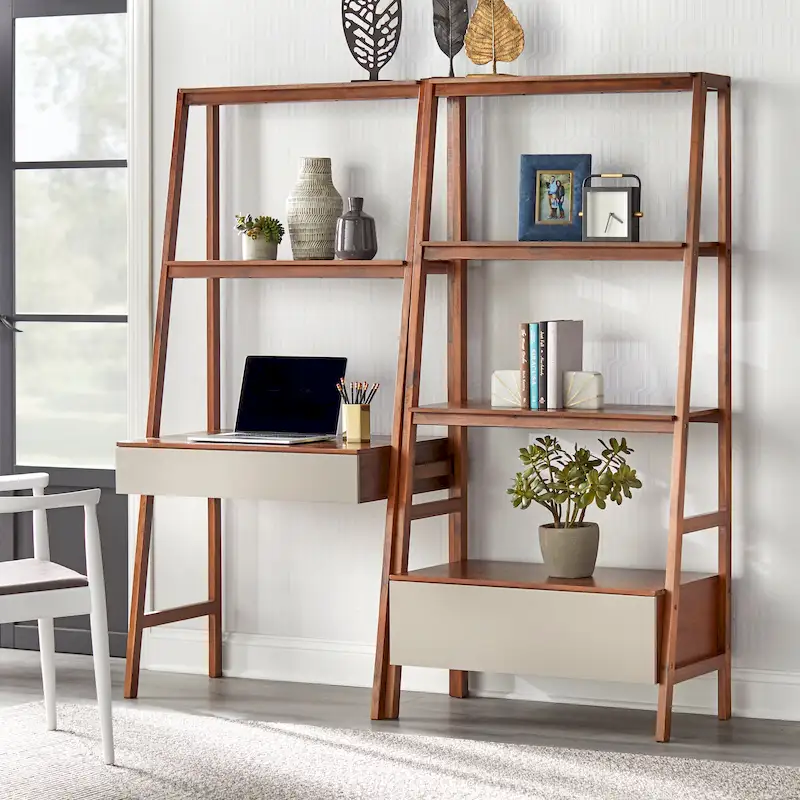 Ladder Desk and Bookshelf 2-Piece Set