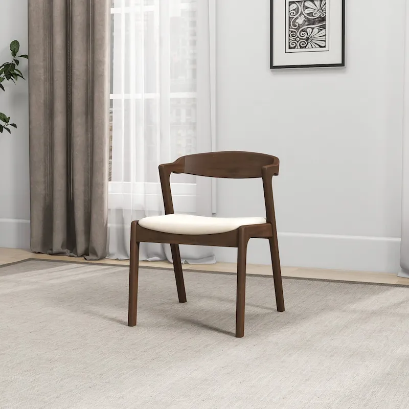 Solid Wood Cream Dining Chair (Set Of 2)
