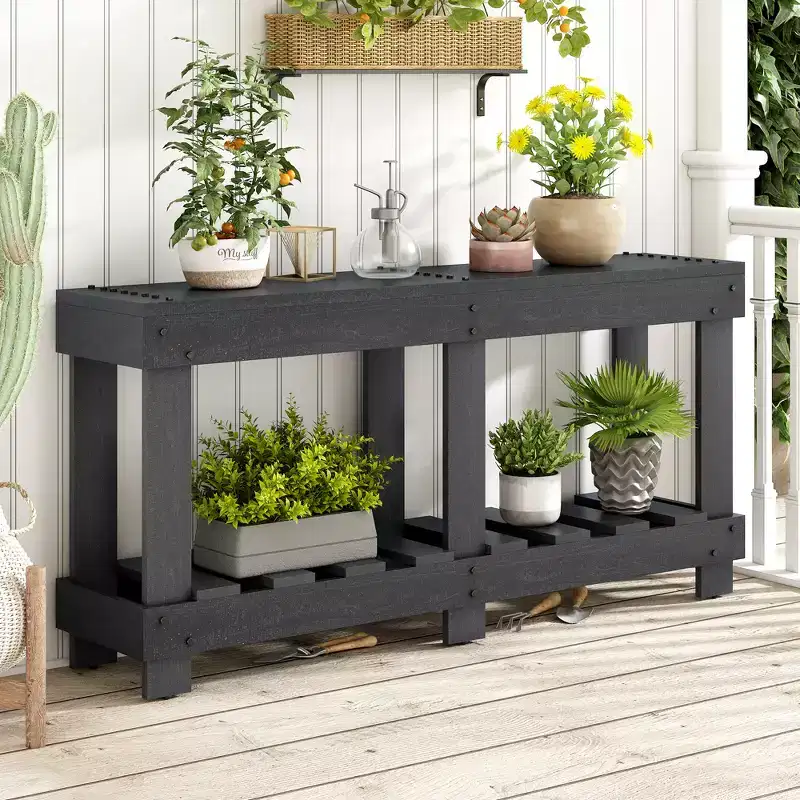 Merax Vintage Entryway Console Table with Reinforced Legs