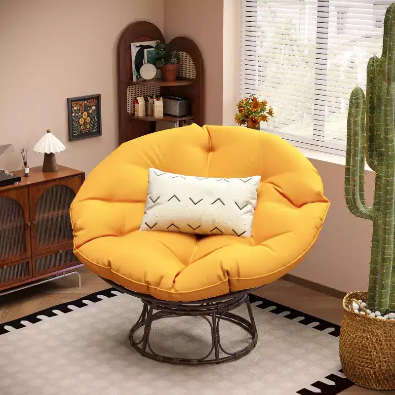 Papasan Patio Chair with Cushions