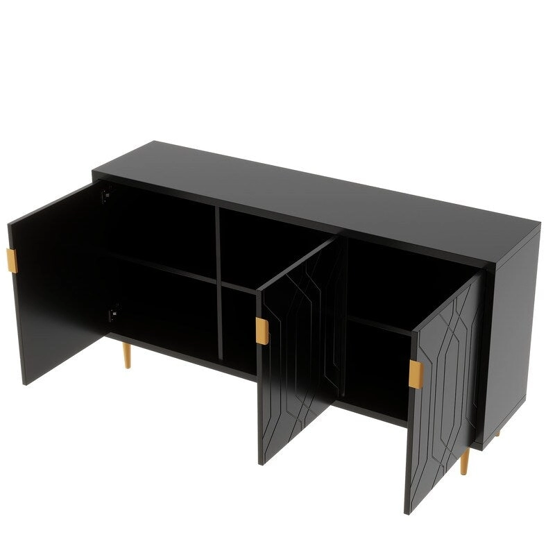Modern TV Stand with Adjustable Shelves