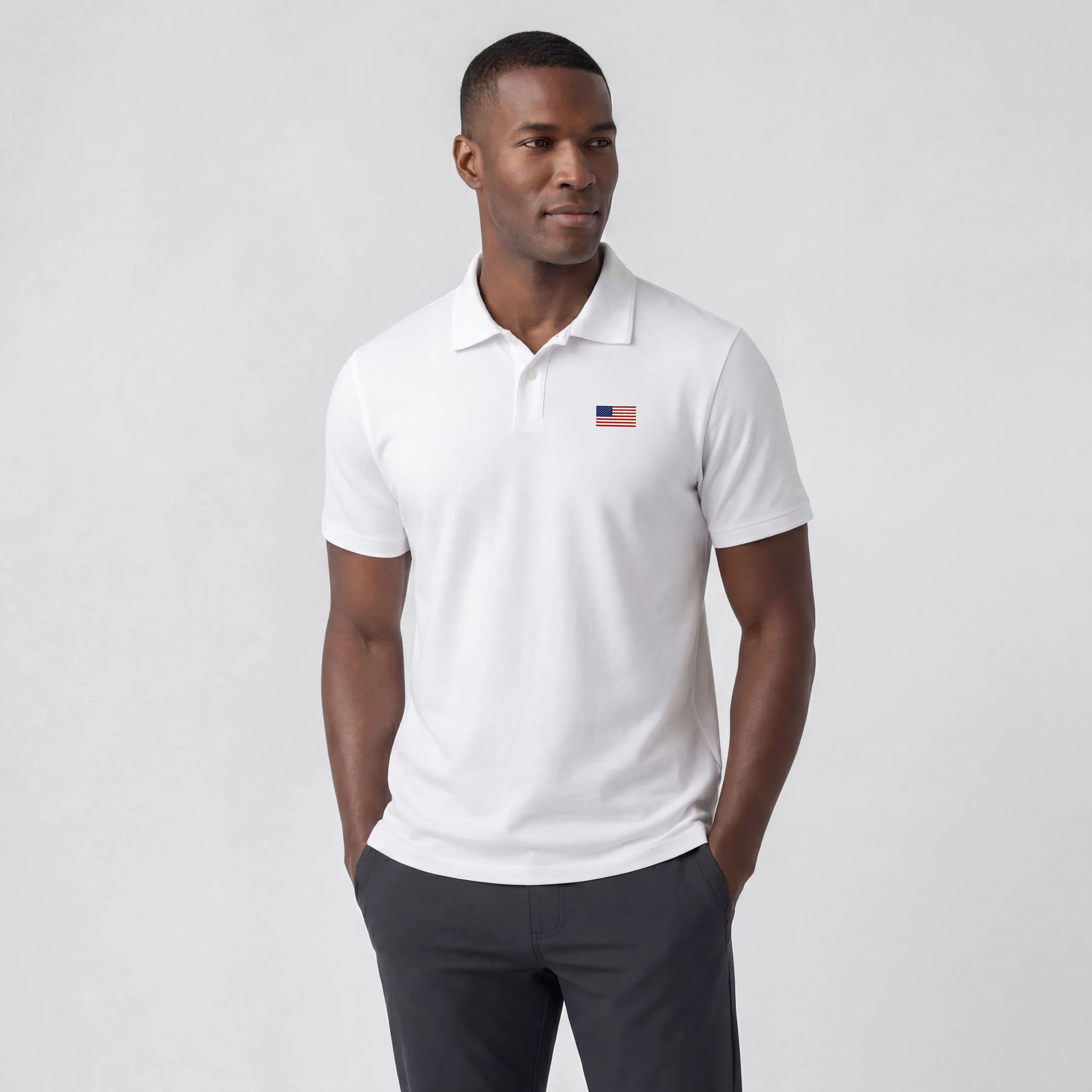 Piqué Polo - USA Flag