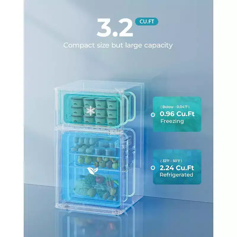 EUHOMY 3.2 cu. ft. Mini Fridge