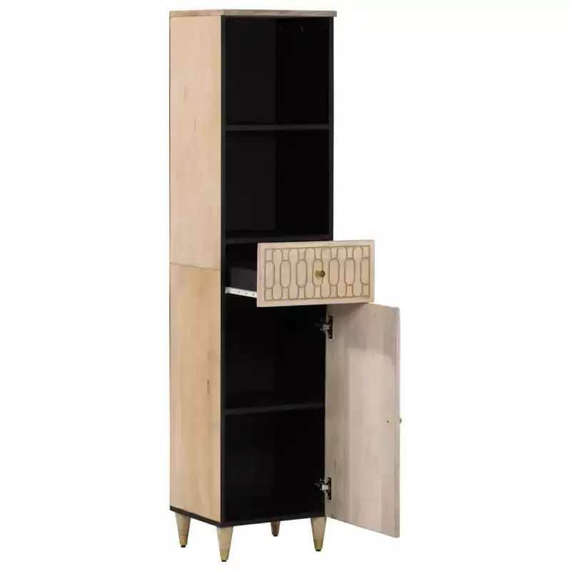 Side Cabinet Natural Wood Solid Pine Wood Medium