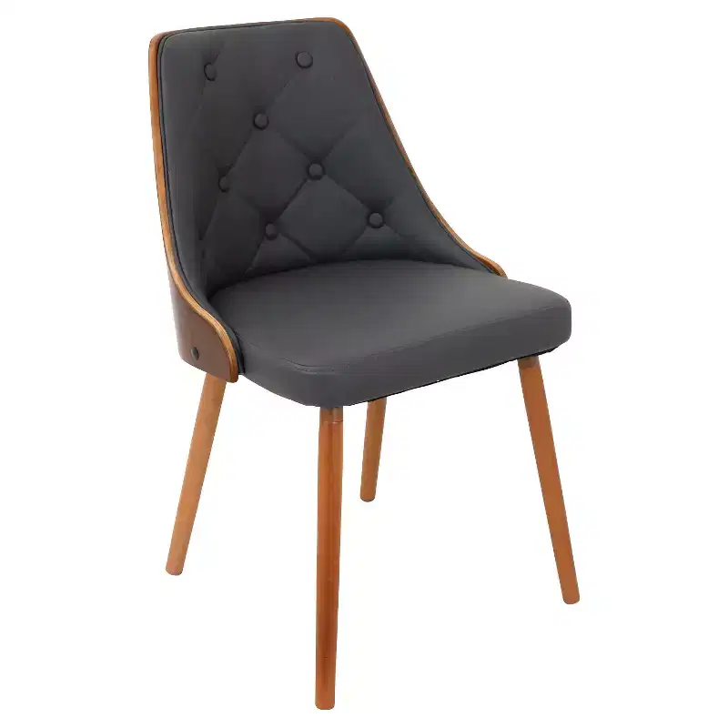Gianna Mid Century Modern Walnut Dining Chair - Lumisource