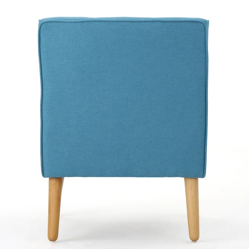 Upholstered Button-Tufted Accent Chair with Iron Hairpin Legs
