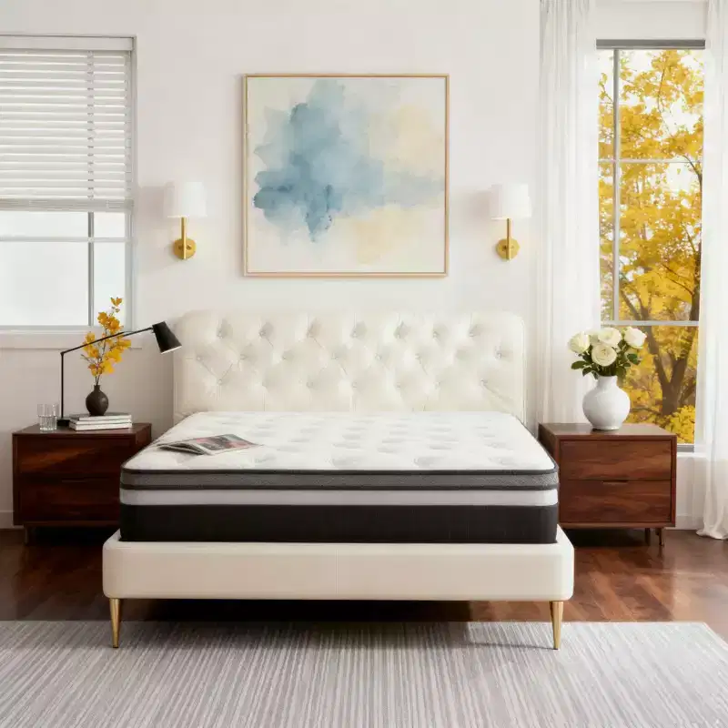 14-Inch Queen Hybrid Mattress in a Box, Gel Memory Foam  Medium Feel, Cooling Breathable Cover, Motion Isolation, CertiPUR-US