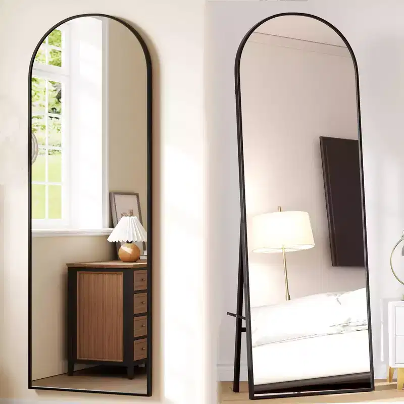 Black Arched Full-Length Mirror 65