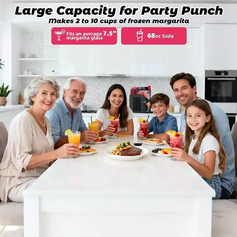 AOBOSI R2 2L Slushy Maker and Frozen Drink Machine - 6-in-1 Electric Countertop Smoothie & Frappe Maker with Digital Touch Control