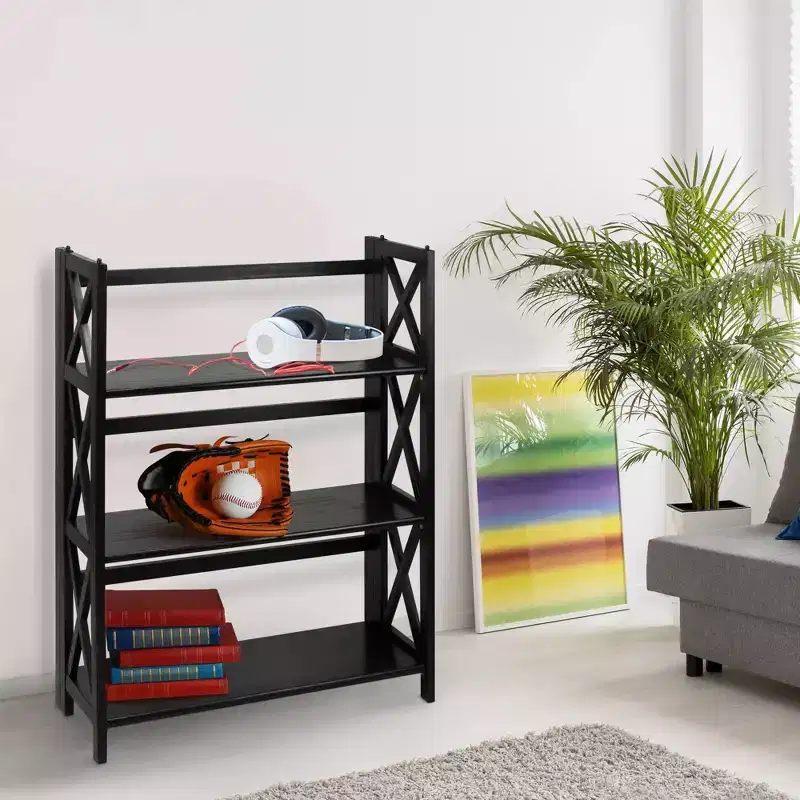 3 Shelf X Design Folding Bookcase