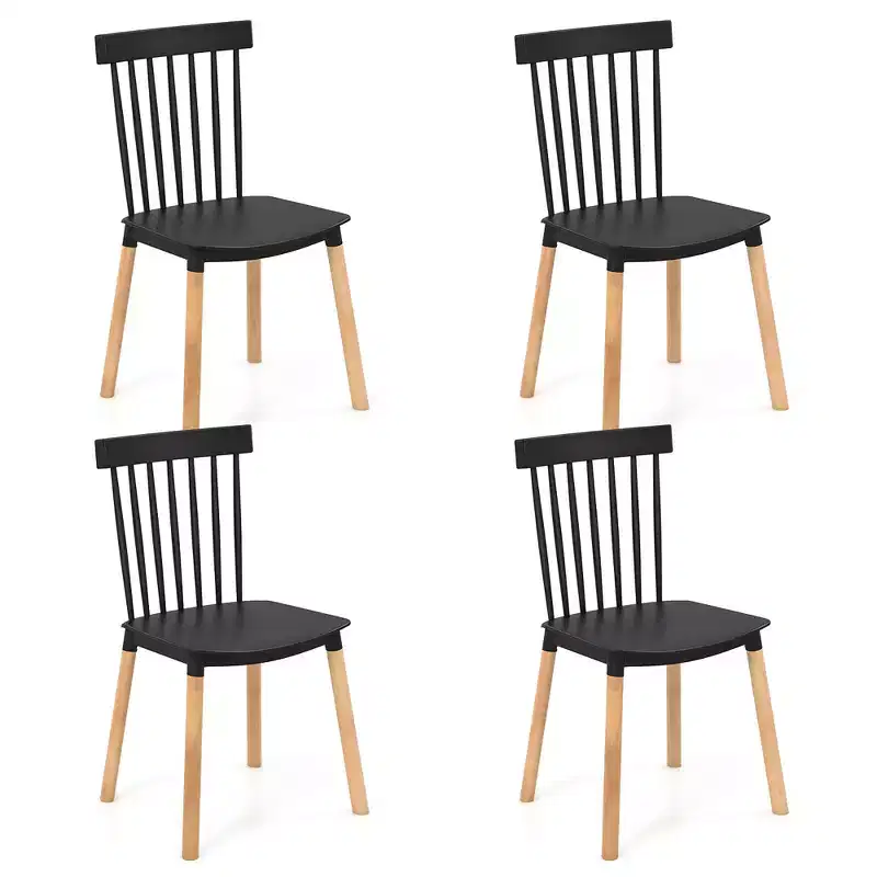 Dining Chairs Dining Chairs w/ Spindle Backs & Curved Seats