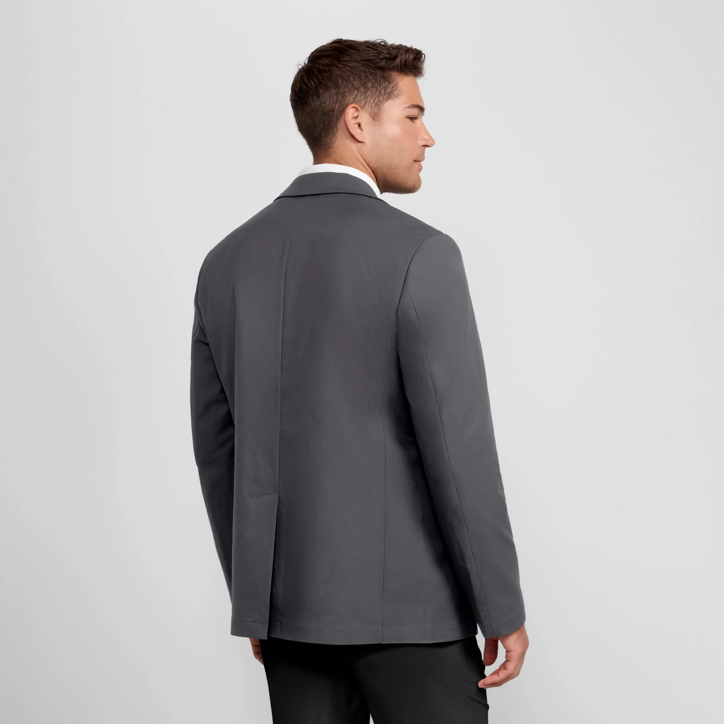 Classic Stretch Blazer - Charcoal Gray