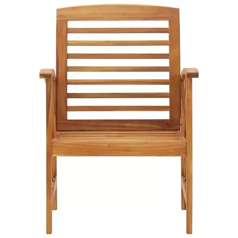vidaXL Garden Chair Set of 2 Natural Wood Solid Acacia Wood - Brown