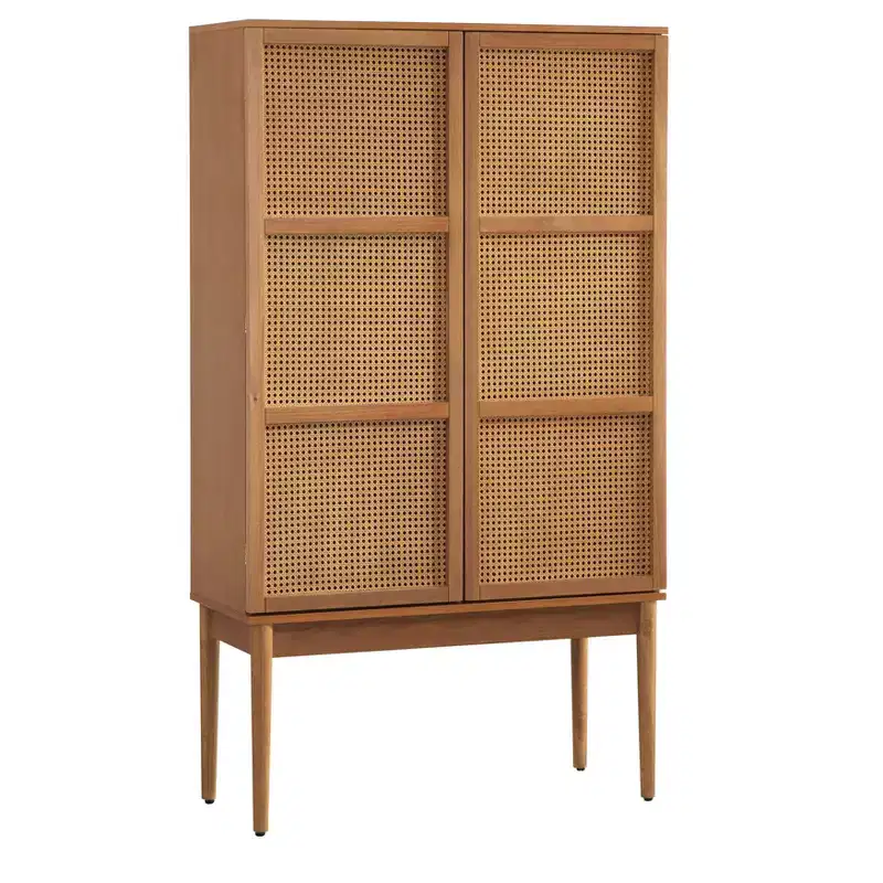 Cabinet Natural – Mid-Century, Ash Veneer, Adjustable Shelves