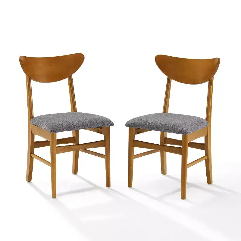 Set of 2 Landon Wood Dining Chairs with Upholstered Seat - Crosley
