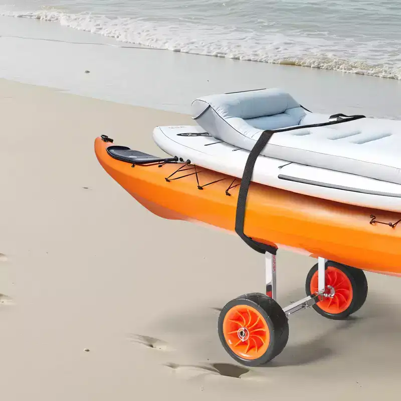 VEVOR Kayak Cart, 250 lbs Load Capacity, Canoe Cart Dolly with 7.5-inch Solid Rubber Tires & Kickstand,Multicolor