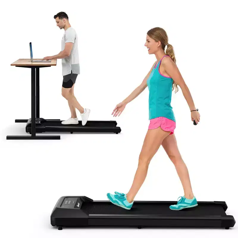 Costway 0.6-3.8MPH Walking Pad Under Desk Treadmill with Remote Control and LED Display Black/Pink/White/Grey