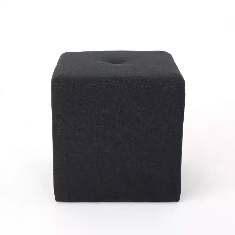 GDFStudio Brooks Contemporary Fabric Tufted Square Ottoman