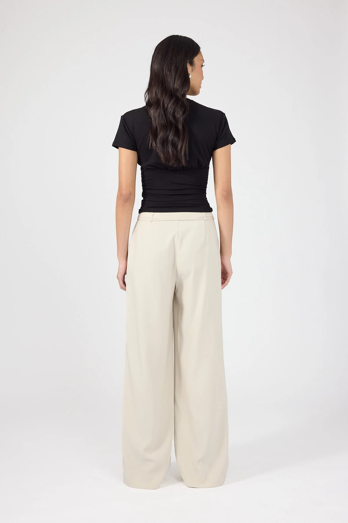 Mid Rise Pant Beige