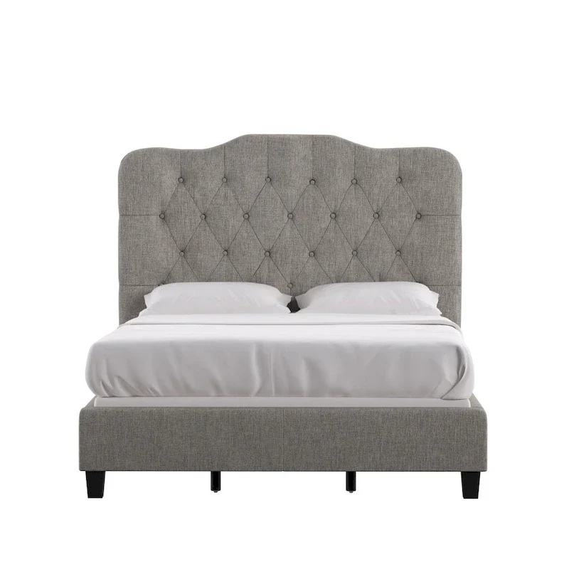 Ginny Adjustable Diamond-tufted Camel Back Bed by iNSPIRE Q Classic